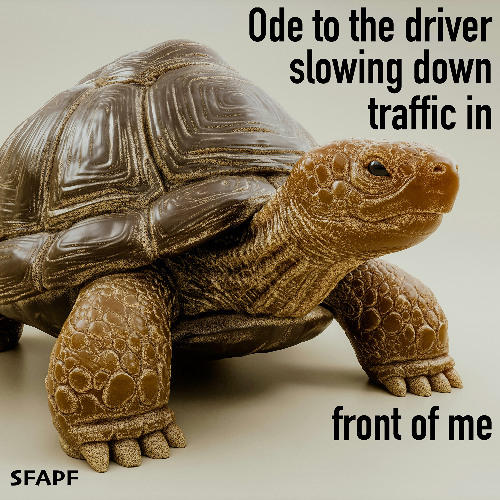 Ode To The Driver Slowing Down Traffic In Front Of Me