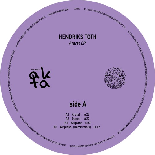 Hendriks Toth - Ararat EP Incl. Herck Remix // AKR004