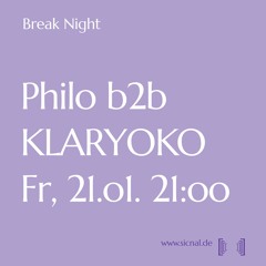 [sic]nal / Jan 21 / Klaryoko b2b Philo