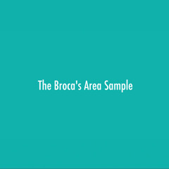 The Broca's Area Sample (Extended Version)