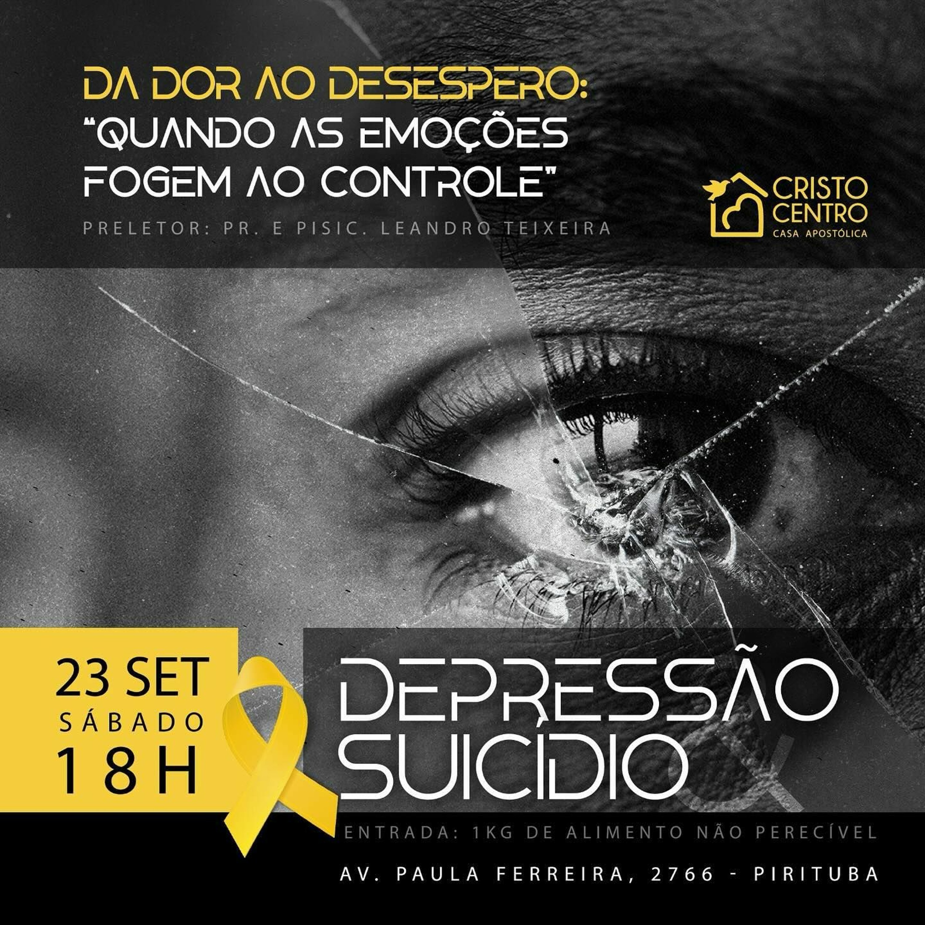 Depressão E Suicídio - Pastor e Psicólogo Leandro Teixeira - 23/09/2023 episode artwork