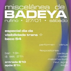 Misc de Badeya - 27/01 - Especial dia da Visibilidade Trans