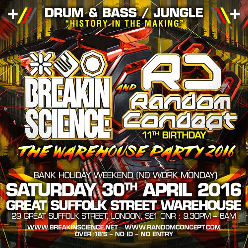 BROCKIE FT MC DET & THE RAGGA TWINS  - BREAKIN SCIENCE x RANDOM CONCEPT 2016