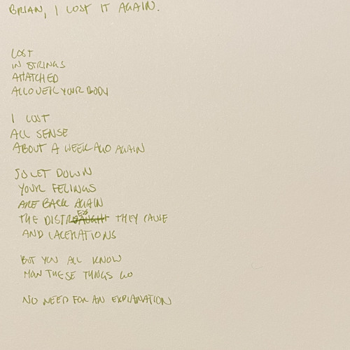Brian, I lost it again / demo