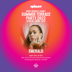 Rinse Summer Terrace Party: Emerald - 28 July 2022