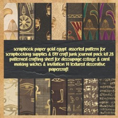 ✔Audiobook⚡️ scrapbook paper gold egypt assorted pattern for scrapbooking supplies & DIY