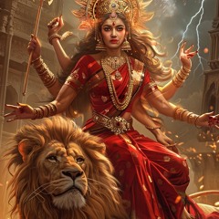 Mother Durga 🙏🏻🕉️🪔🪷🛕🐅📿🔱🦁🥥🥭🍌🍎🍇🍍🍋