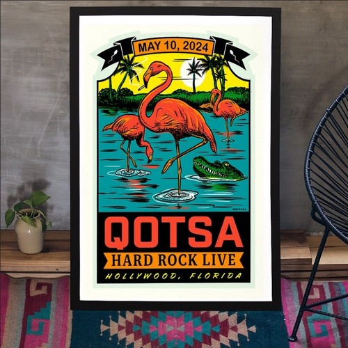 Queens Of The Stone Age Show In Hollywood FL 5-10-2024 Poster