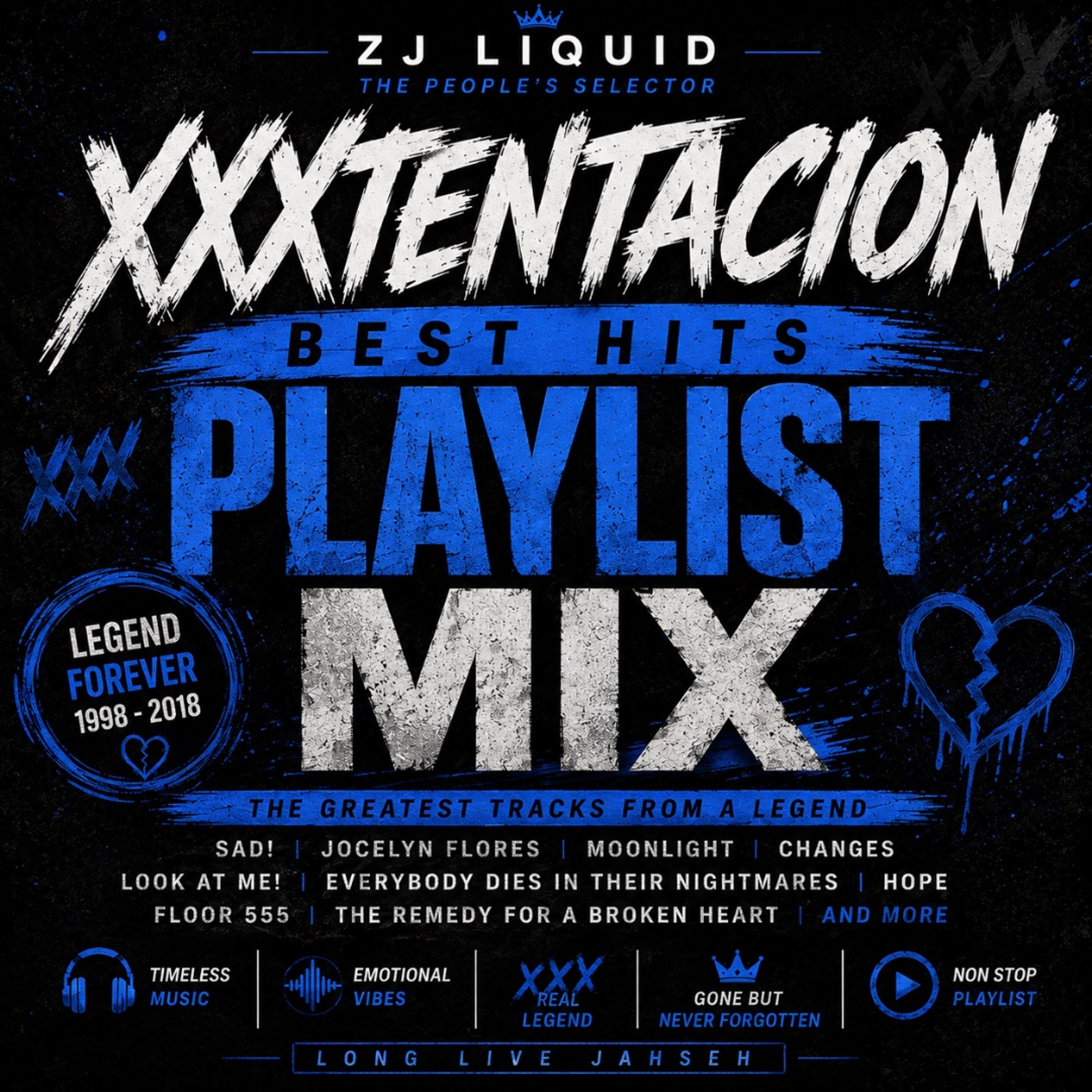 HIP HOP MIX 2025  XXXTENTACION Greatest Hits Songs Mix 2025 🔥 Sad, Moonlight, Jocelyn Flores