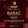 Barac @ Kult club (Belgrade / Serbia) 07.04.2023 DJ mix artwork - Electronic music tracklist cover image