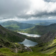 The sky drinks the mountain