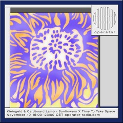Kleingeld & Cardboard Lamb - Sunflowers X Time To Take Space - 19th November 2023