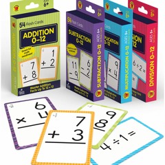 PDF(BOOK) Carson Dellosa 4-Pack Math Flash Cards for Kids Ages 4-8, 211 Addition and Subtr