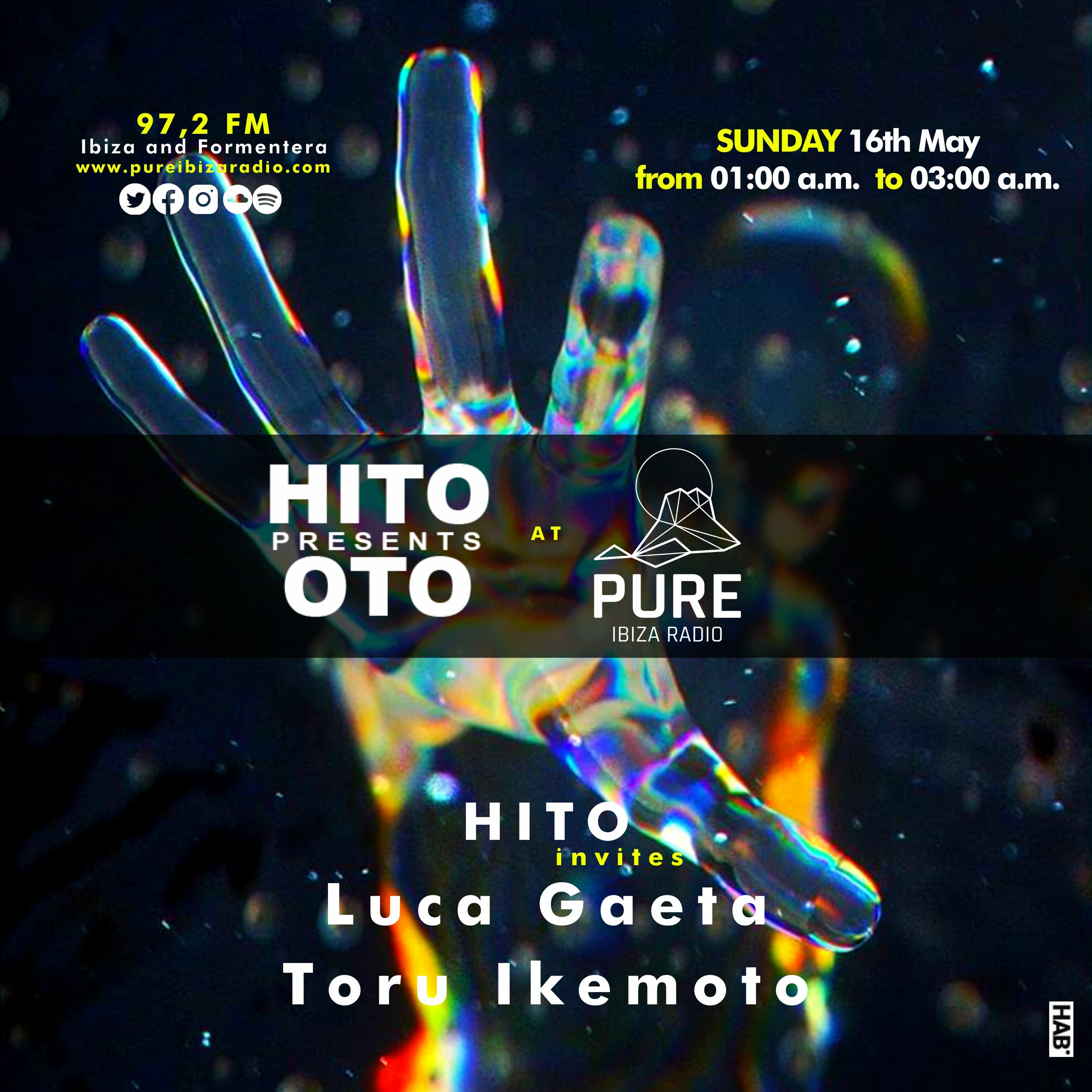 Pure ibiza Radio / Hito OTO presents - Toru Ikemoto DJmix May16.2021 episode artwork