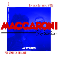 Live Recording Series #003 Pol Etxebe & Unblond