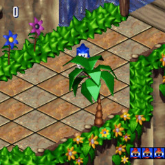 the famous green hill zone from sonic 3d blast on the sega saturn
