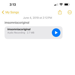 “Insomniac” unreleased Slutty Sonny 2019