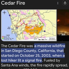 Ceder fire