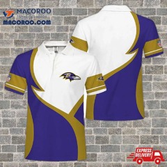 Baltimore Ravens Button Up Polo Shirt