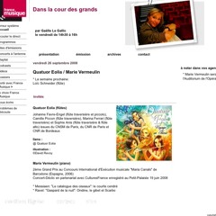 Le Quatuor Eolia "Dans la cour des grands" 26.09.08 sur France Musique