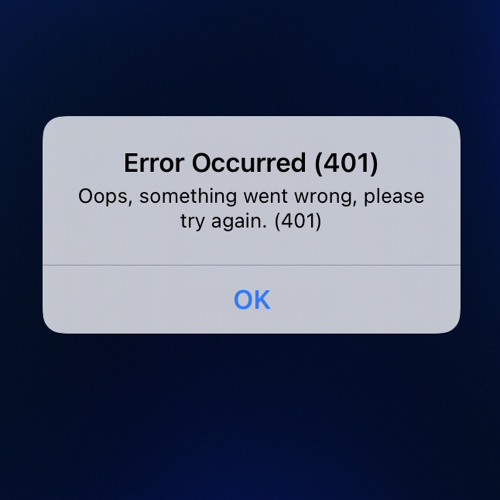 Error Occurred (401)