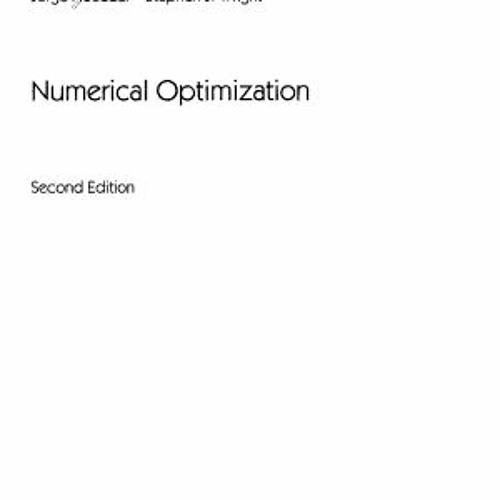 Stream pdf numerical optimization jorge nocedal from shofia herr