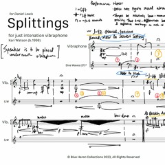 Splittings - for just intonation vibraphone and electronics