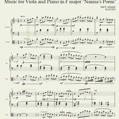 Composition for Viola and PIano in F major "Nanna's Poem"
