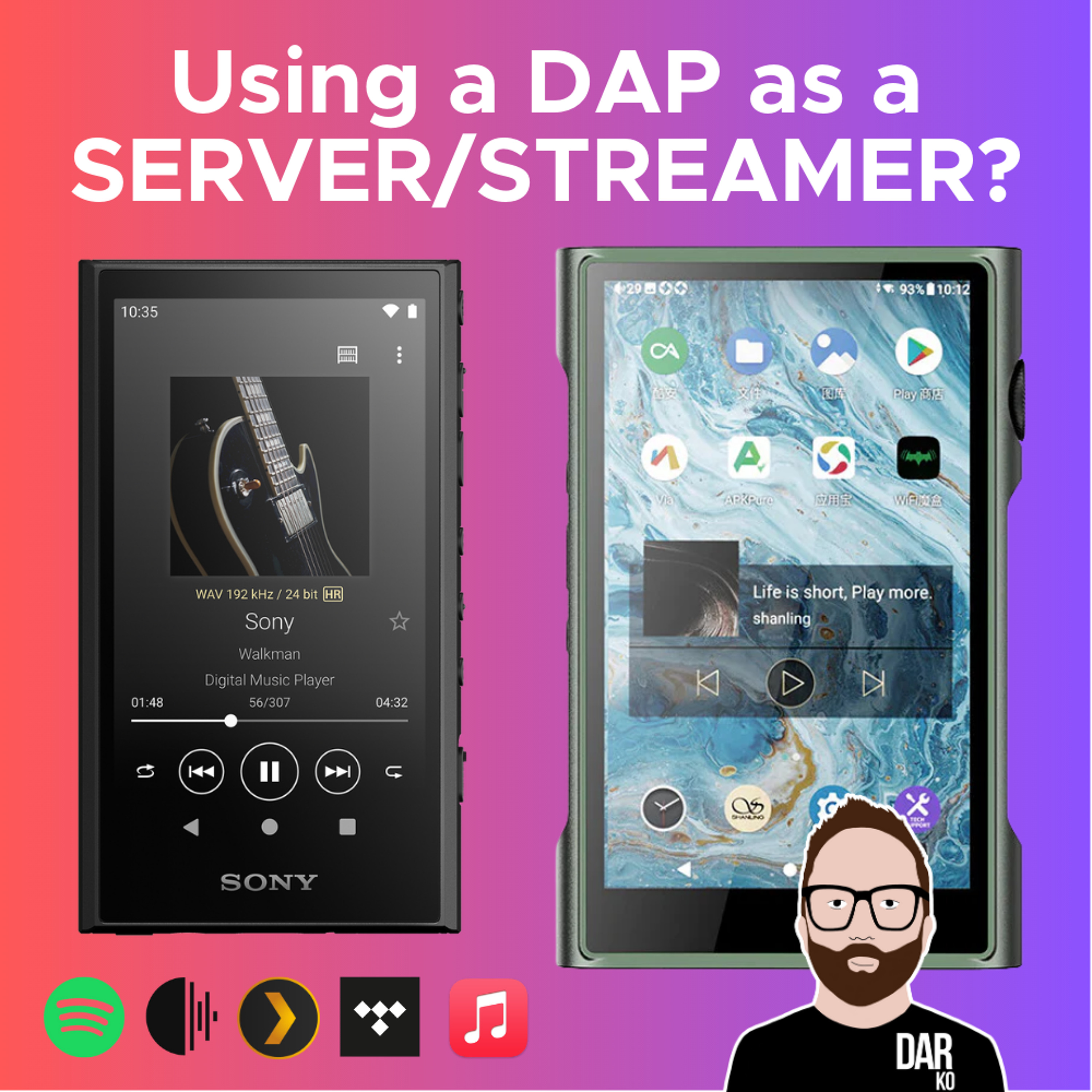 Using a portable audio player as a music server and/or streamer?