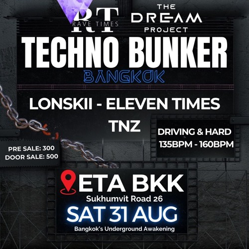 Lonskii Hard Techno 6 September 2024 at RaveTimes / ETA / Bkk, TH