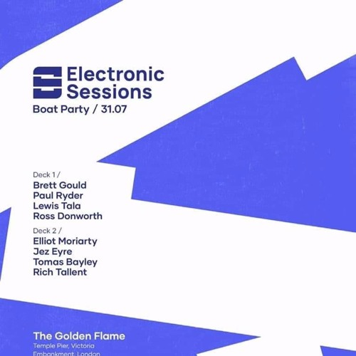 Tomas Bayley Live @ Electronic Sessions Boat Party, The Golden Flame, River Thames London 31/07/21