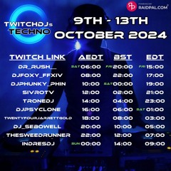 Live @ Twitch.tv/SivroTV - 10/11/2024 [Twitch DJs Techno Raid Train]