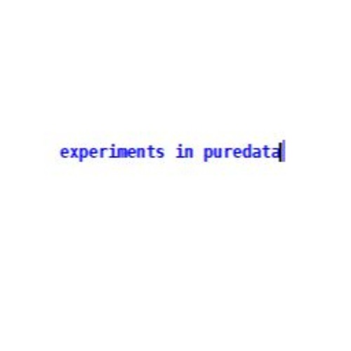 experiments in puredata