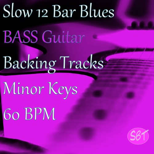 Slow 12 Bar Blues Bass Guitar Backing Track in A Minor 60 BPM