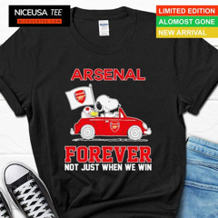Peanuts Snoopy And Woodstock On Car Arsenal Shirt