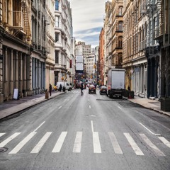 Across the crosswalk