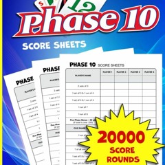 ❤ PDF_ Phase 10 Score Sheets: phase 10 card game for adults score shee
