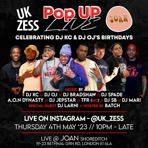 UK Zess Pop Up 4th May - Hosted By @Itsnatzb