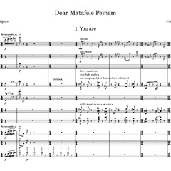 Dear Matafele Peinam: you are (mezzo and orchestra)