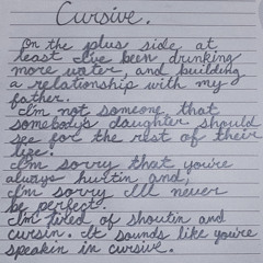 Cursive.