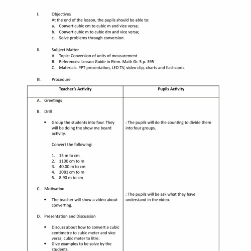 Stream Example Of Semi Detailed Lesson Plan In Mathematics 5 Pdf 1 By 