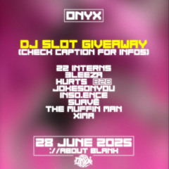 Onyx DJ Slot Giveaway 28.6.25 | DJ Flitzpiepe