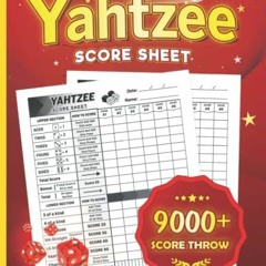 Yahtzee Score Sheets Large Print, 800 Score Sheets for Scorekeeping | 9700 Yahtzee Score Throws