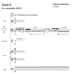 Cladi II (2021) for ensemble (full recording)