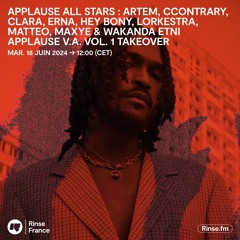 Applause V.A. Vol. 1 Takeover : All Stars b2b - 18 juin 2024