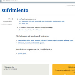 Sufrimiento.