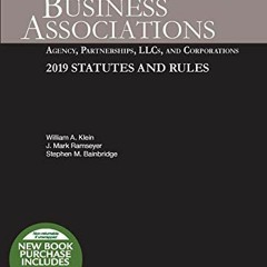 Get PDF ☑️ Business Associations: Agency, Partnerships, LLCs, and Corporations, 2019