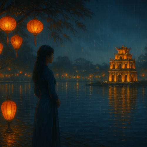 Midnight at Hoàn Kiếm Lake