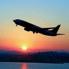 Airplanes in the night sky