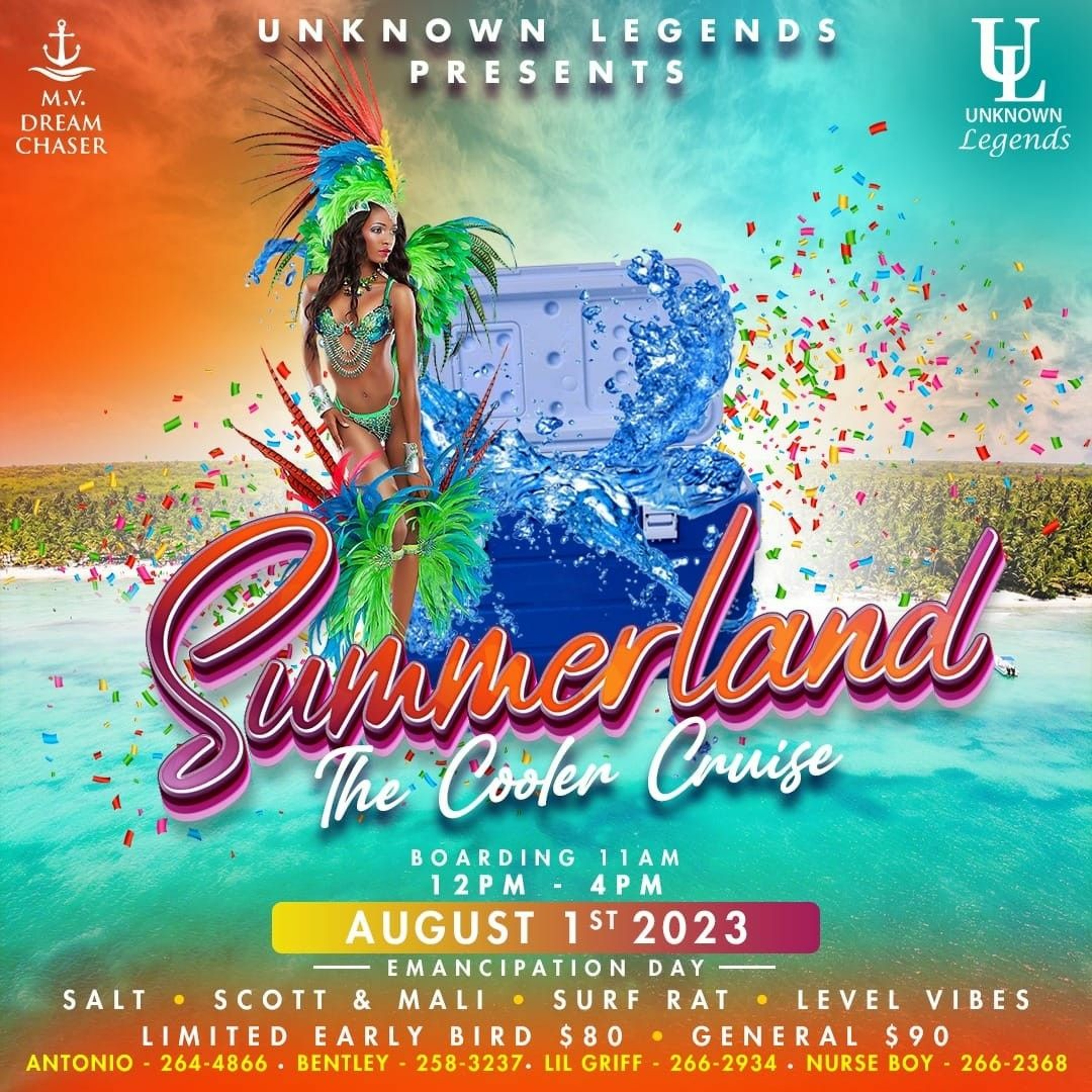 Unknown Legends Presents Summerland The Crop Over Cooler Cruise